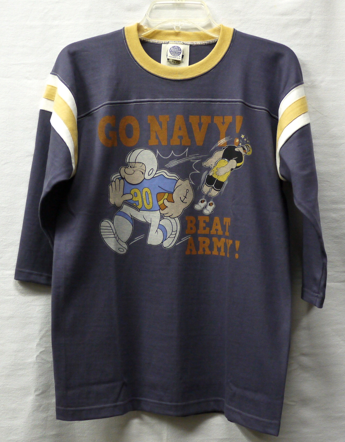 MILITARY FOOTBALL SHIRT POPEYE "GO NAVY! BEAT ARMY!" トイズマッコイ TOYSMcCOY(商品No.TMC2036) トイズマッコイ POPEYE tシャツ